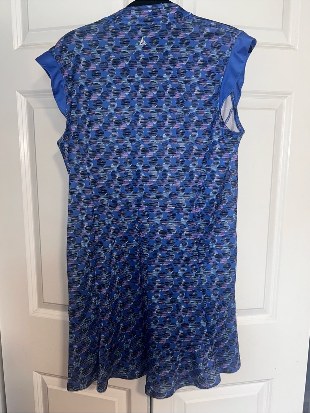 Bermuda Sands Blue Patterned Zip-Front Mini Dress - Picture 7 of 7